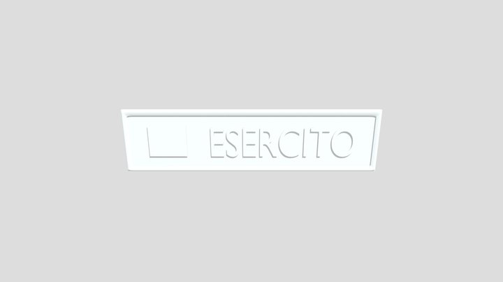 Targhetta A Strappo Esercito Italiano 3D Model