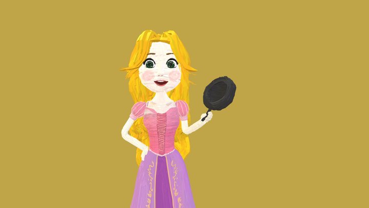 Disney Princess Rapunzel 3D Model