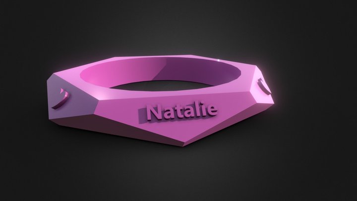 NatCustomParametricFacetedBracelet 3D Model