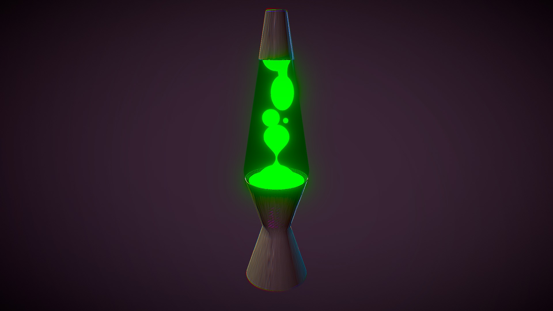 3D model Lava Lamp - This is a 3D model of the Lava Lamp. The 3D model is about a green and purple light.