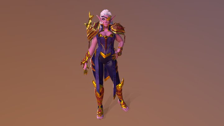 Elf Lady - armor ver 3D Model