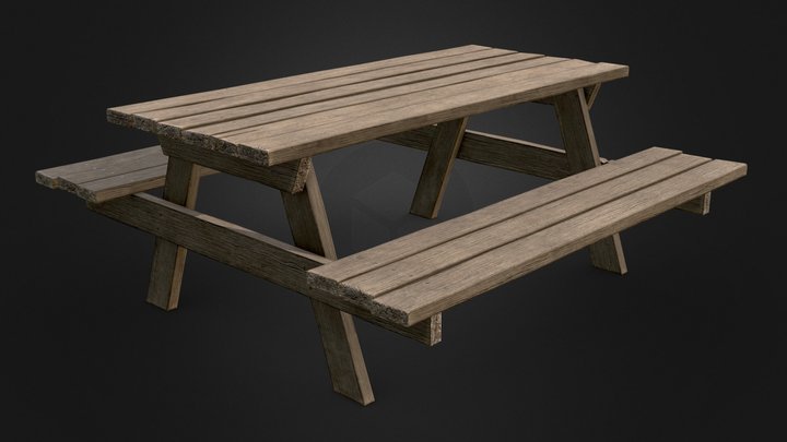 Wooden Picnic Table - 4096px²