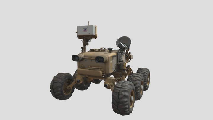 Six-wheeled space exploration rover 3D Model