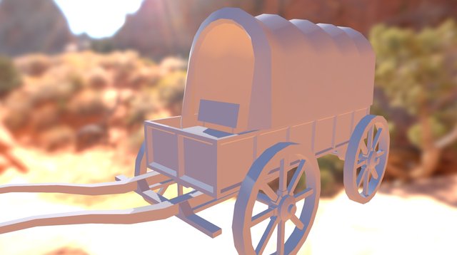 Western Wagon 3D Model