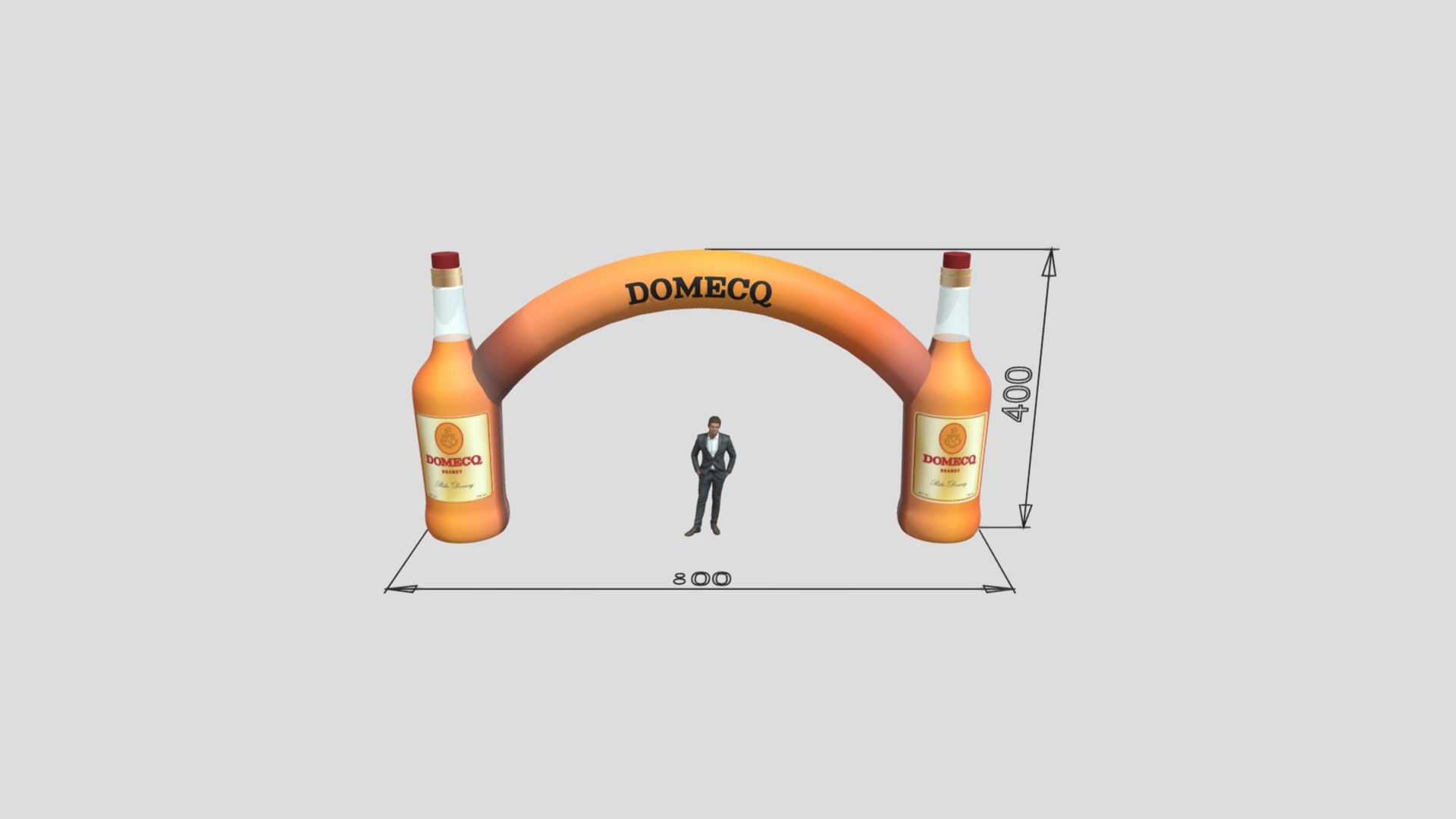 A-844 Arco, Con Botellas, Domecq, , 1Und, 4mX8m, - 3D model by ...