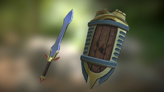 Stylized PBR (Sword & Shield) [WIP] 3D Model