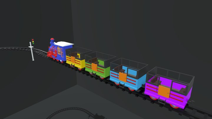 Toy Train 3D Model