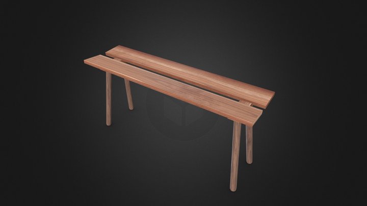 Sitting Bench for Garden or Park 3D Model