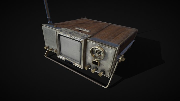 Vintage Micro-TV 3D Model