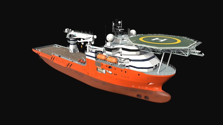 Offshore Platform Supply Vessel 3D Model