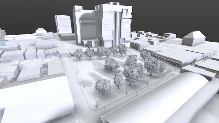 ESCALA INTERMEDIA Parque Garantías Sociales 3D Model