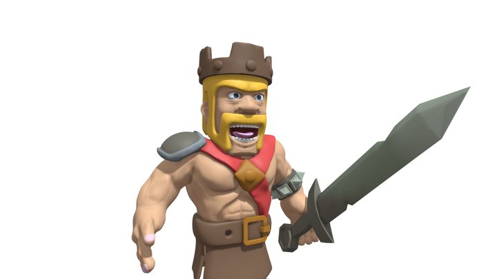 BarBar King Clash of clans 3D Model