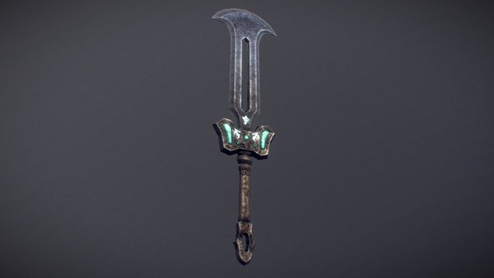 Stylized Rune Sword 3D Model