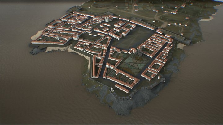 Colonia del Sacramento en 1763 3D Model