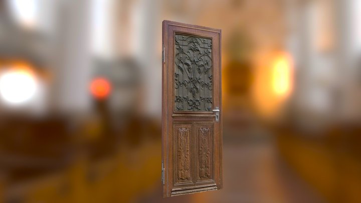 Door 07 lowpoly VR Mobil 3D Model