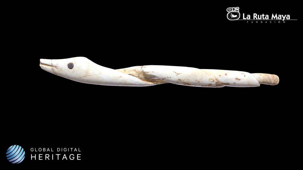 Shell-Carved Zoomorphic Figurine (Reptile)