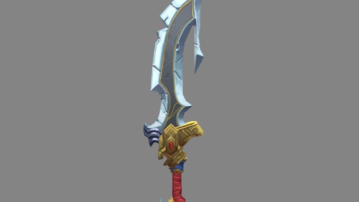 Hand painted sword 3D Model