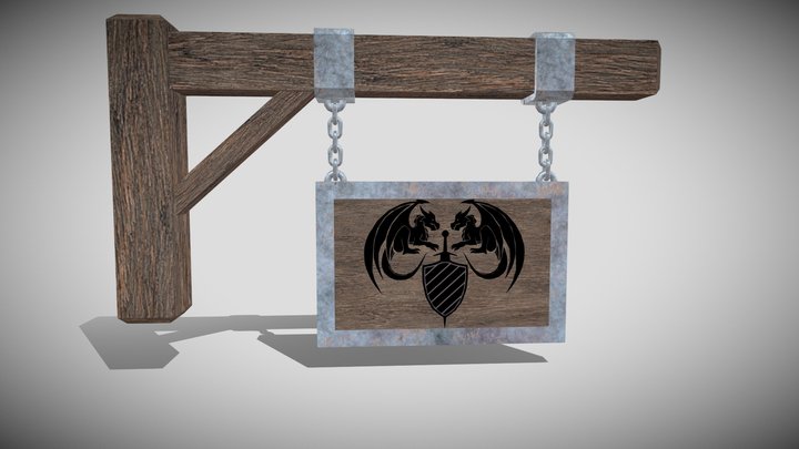 medieval blacksmith plaque 3D Model