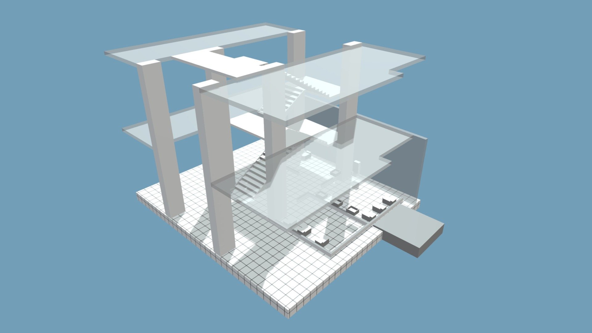 Cs Egm Ocenp Acceso Escalera Sketchfab