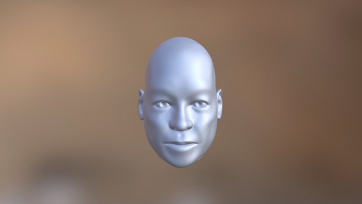 African Child Head Sculpt (Male) 3D Model