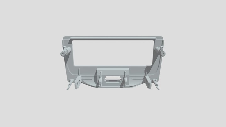Double-DIN car stereo dash bezel 3D Model