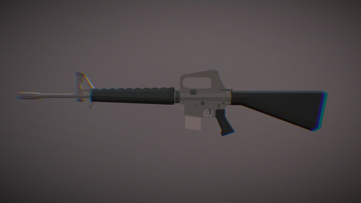 M16A1 |  Low-Polygon 3D Model