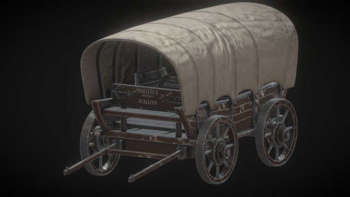 Whiskey  Wagon 3D Model