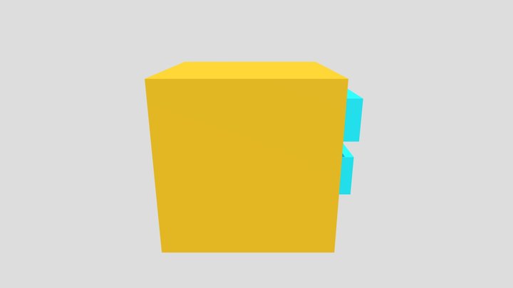 Geometry Dash Cube 3D Model