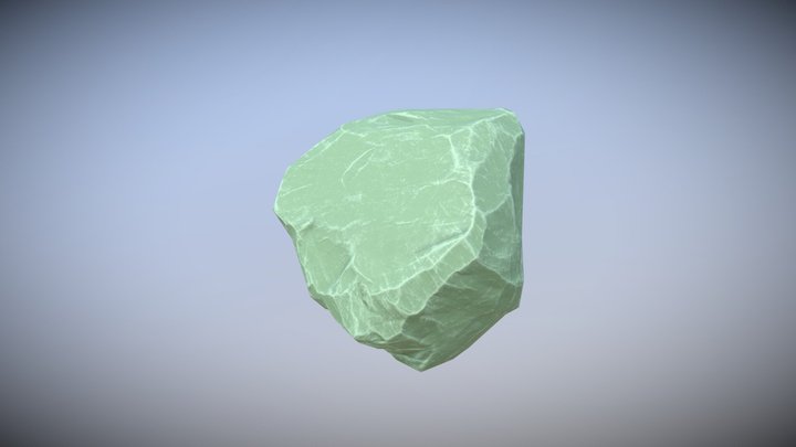 Stylized sand stone rock 3 3D Model