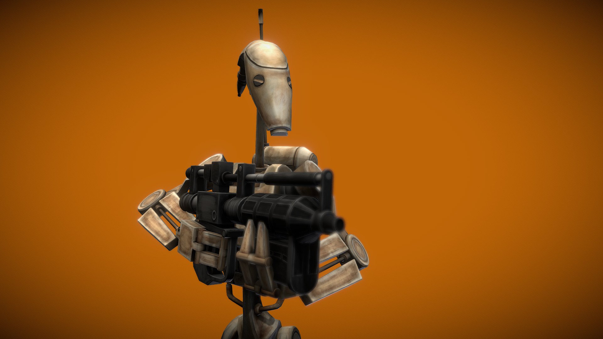 Star Wars - Battle Droid with STAP | 3D model