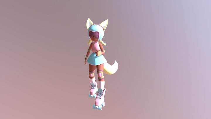 Skating Fox 3D Model