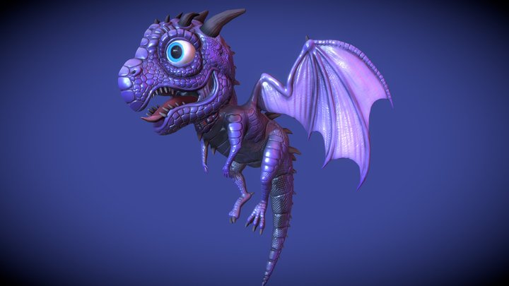 Baby Dragon 3D Model