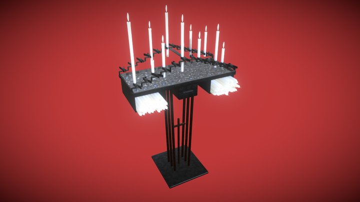 Old votive candle holder 3D Model