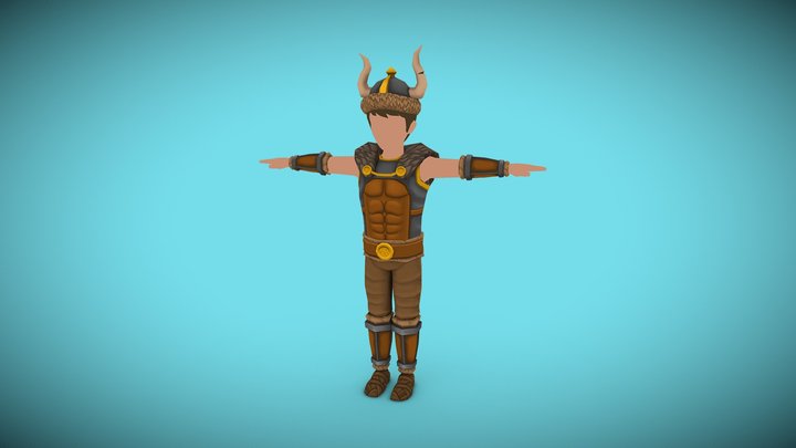 Barbarian King Outfit 3D Model