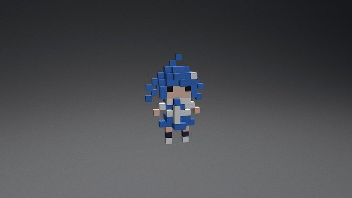 voxel 22娘 3D Model