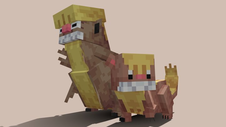 Yungoos line (Cobblemon) 3D Model