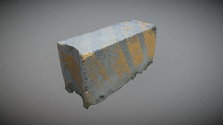 Building block made of concrete (scan) 3D Model