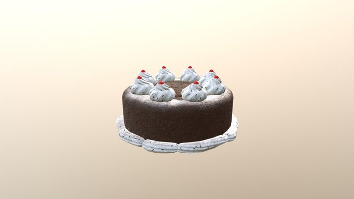 Black Forest Cake 3D Model