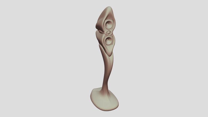 Mini solid of iconic Aural Sculpture "Serenity" 3D Model