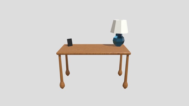 table lamp and picture frame 3D Model