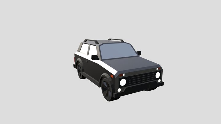 Low-poly Car “Niva Legend” 3D Model