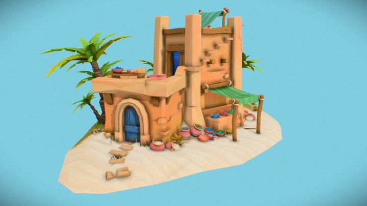 "Ancient Egyptian Pigment Store" — DAE Villages 3D Model