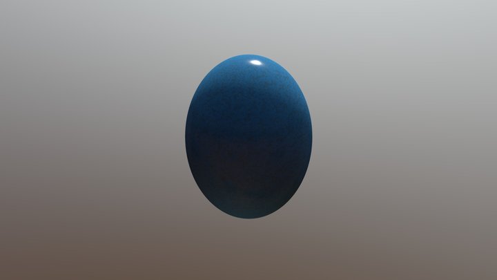 RGB Concrete Egg 3D Model