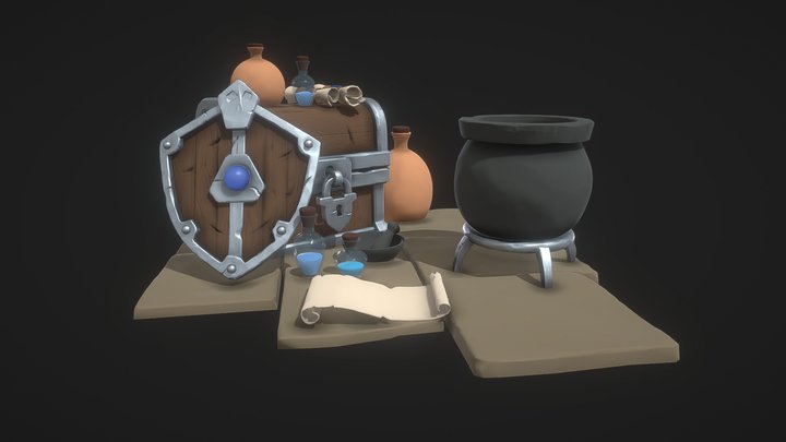 Adventurer's Camp 3D Model