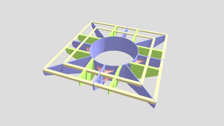 TEMPORARY SUPPORT PILECAP HARBOUR 3D Model