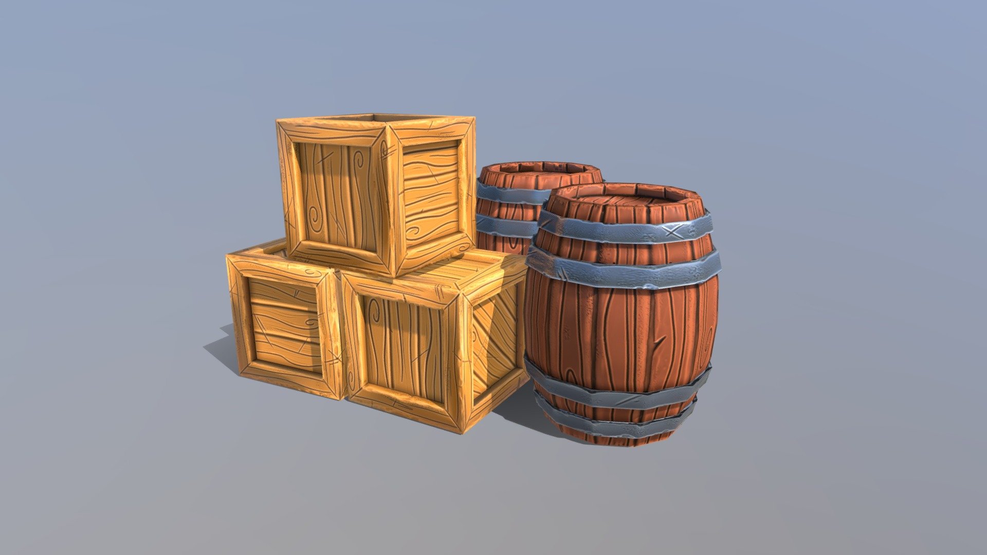 crates n barrels - 3D model by Myrthe_van_Tol (@MyrtheVanTol) [c7f4b0f ...