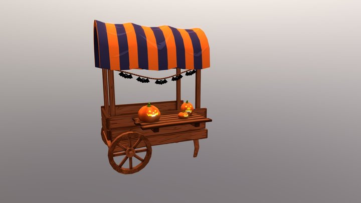 Halloween Wagen 3D Model