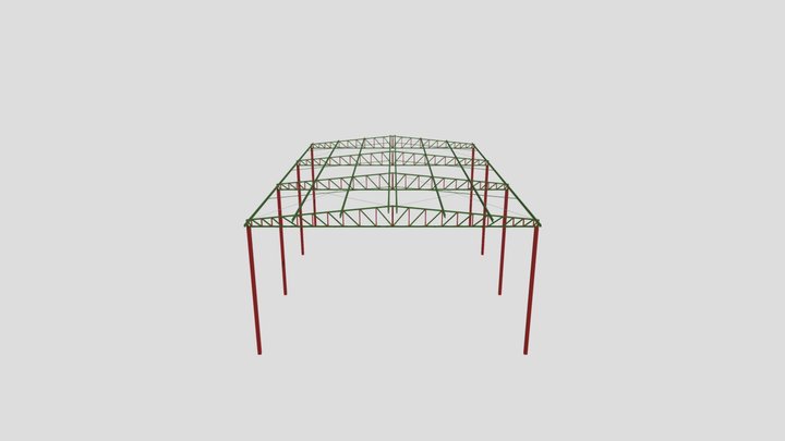 GALPÃO 12X19 3D Model
