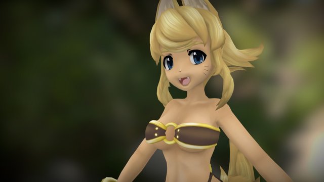 Wolf girl Liru 3D Model