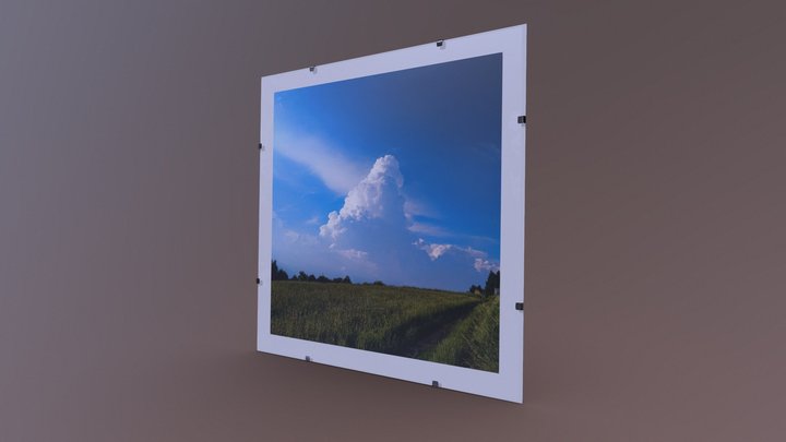simple antiframe with picture. 3D Model